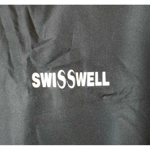 Swisswell Mens Waterproof Jacket L Black Lightweight Reflective Hooded Wind - Picture 4 of 7